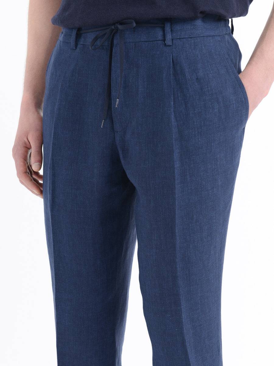 Paoloni Pantalone jogging lino delavè Liquidazione