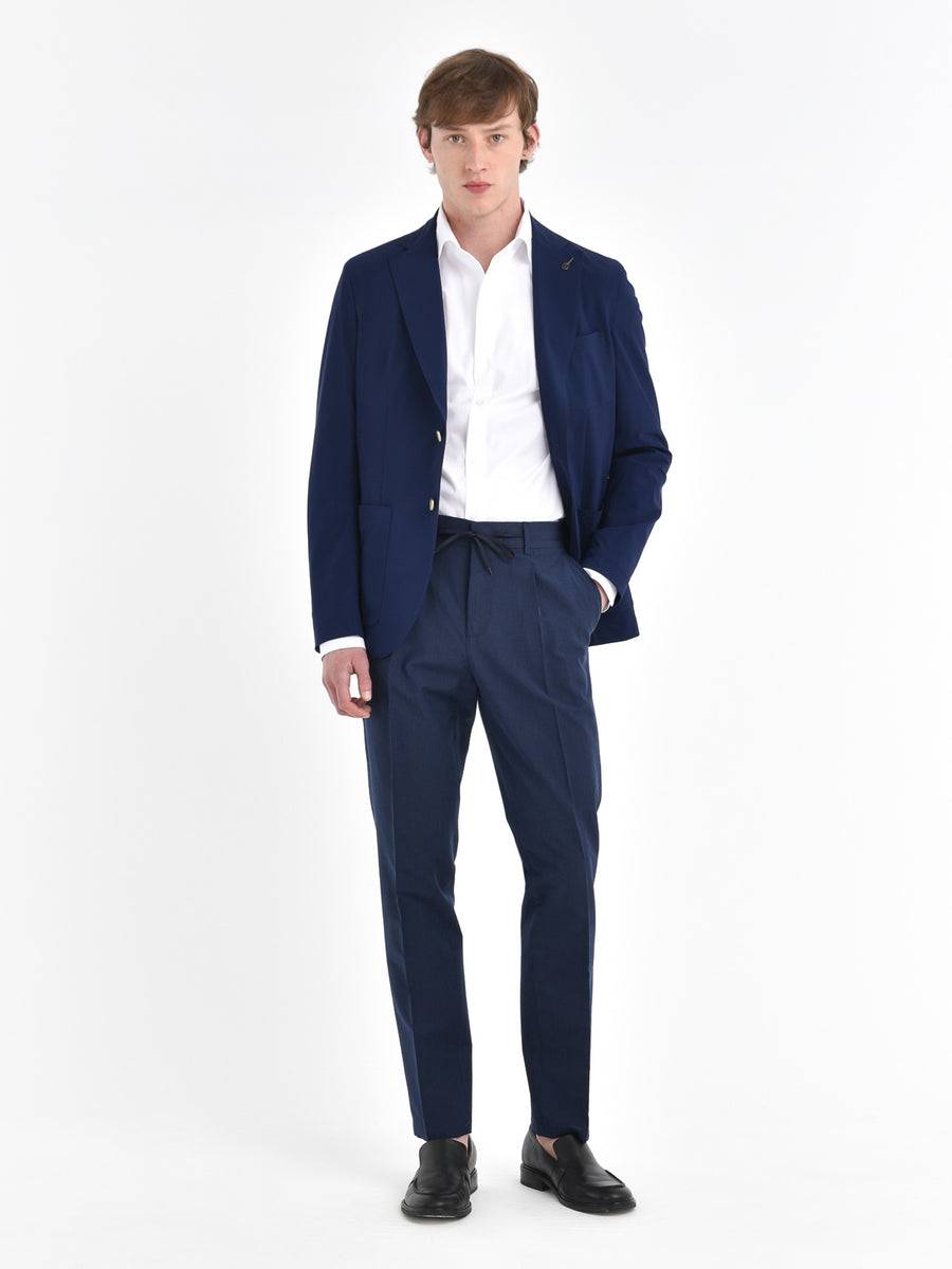 Paoloni Pantalone jogging seersucker gessato Acquista Ora