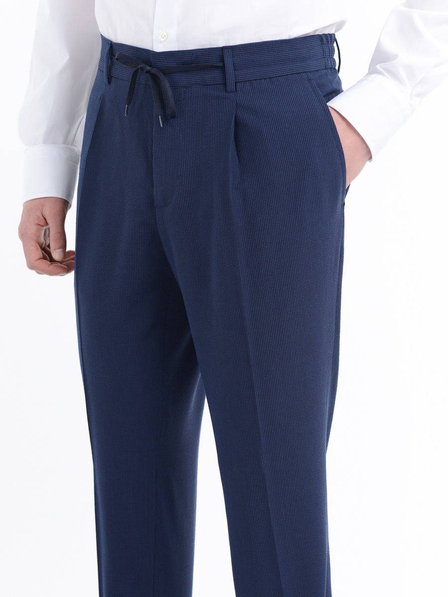 Paoloni Pantalone jogging seersucker gessato Acquista Ora
