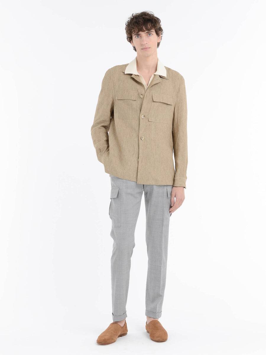 Paoloni Pantalone cargo tela di lana stretch Shopping Online
