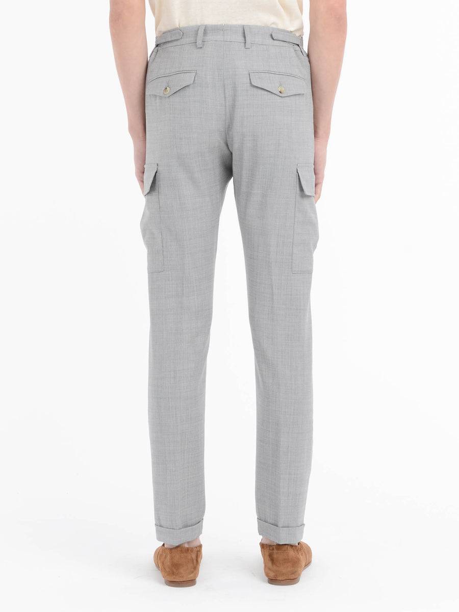 Paoloni Pantalone cargo tela di lana stretch Shopping Online