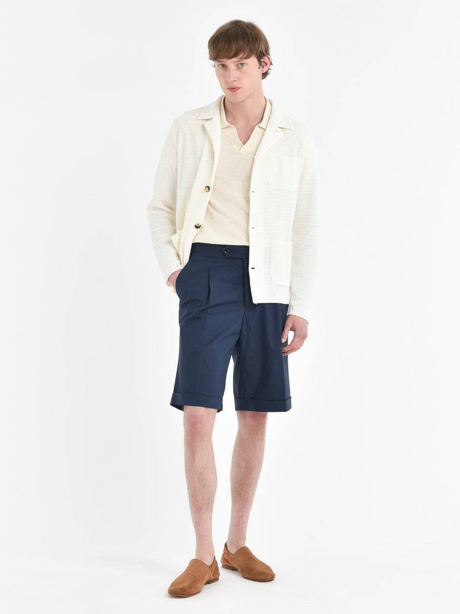 Paoloni Bermuda con risvolto cotone stretch Online