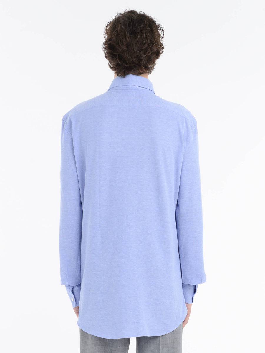 Paoloni Camicia regular piquet di jersey in cotone Outlet