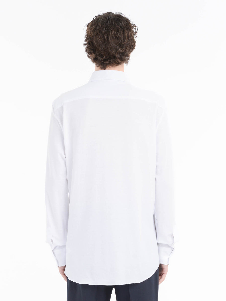 Paoloni Camicia regular piquet di jersey in cotone In Vendita