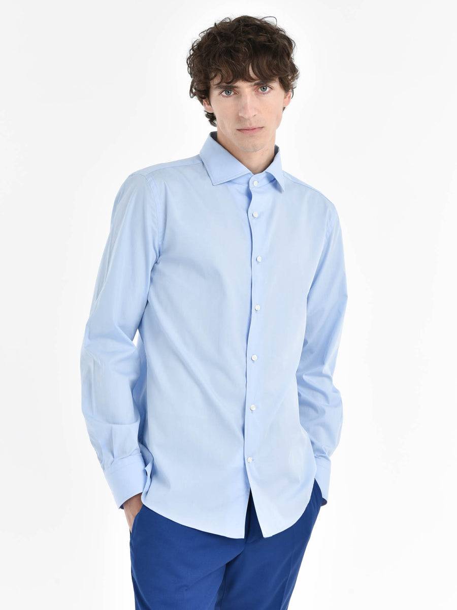 Paoloni Camicia regular popeline di cotone Vendita Calda