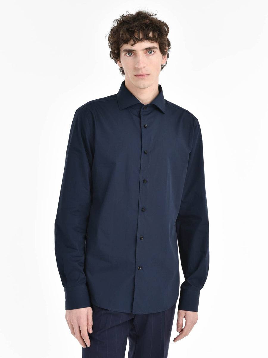 Paoloni Camicia regular popeline di cotone Vendita Economica