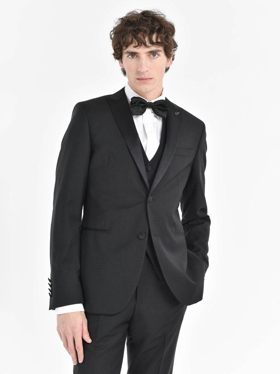 Paoloni Abito con gilet microstruttura jaquard in lana 110` Italy