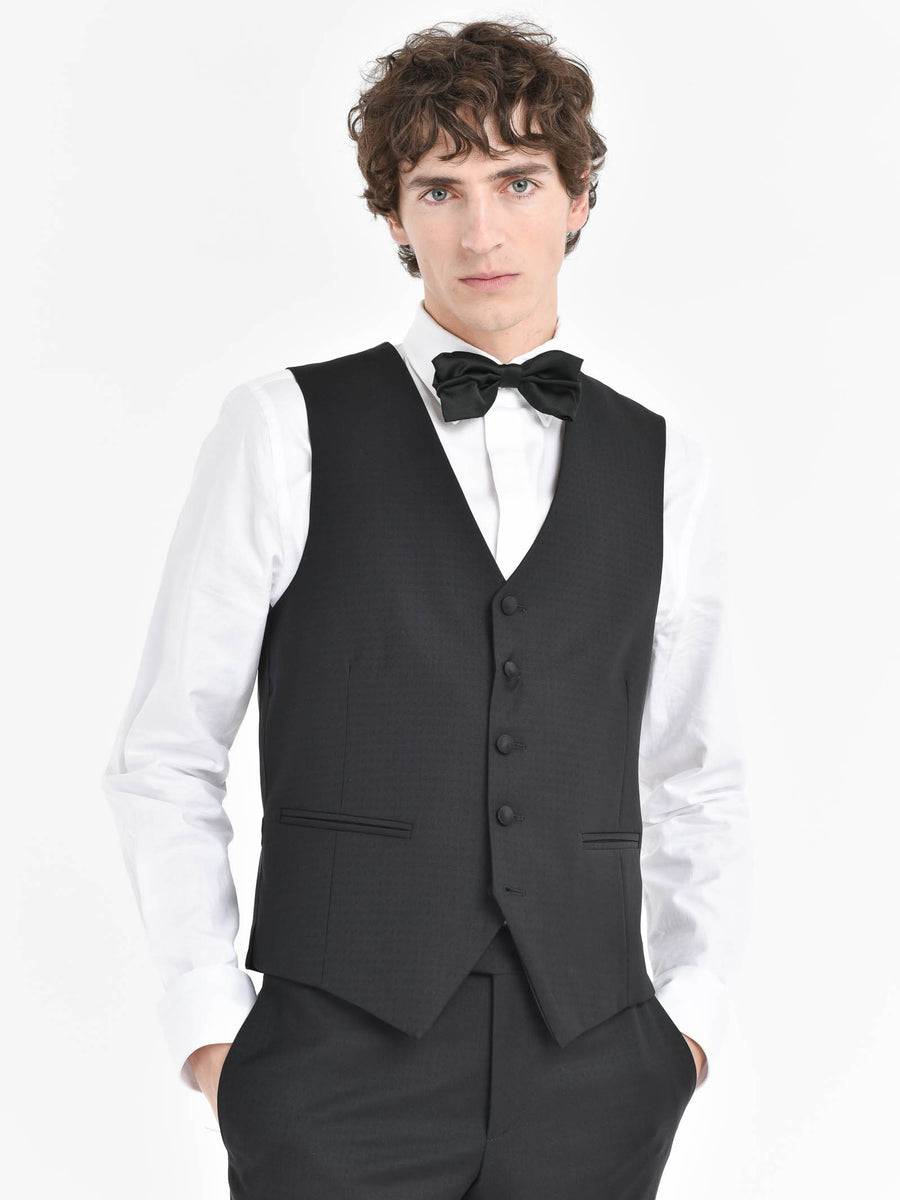 Paoloni Abito con gilet microstruttura jaquard in lana 110` Italy