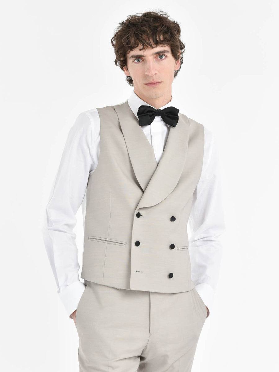 Paoloni Abito con gilet tela misto lana Italia