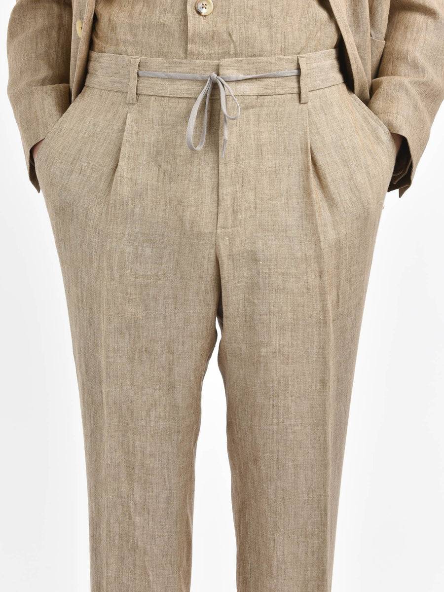 Paoloni Pantalone jogging lino delavè Negozi Online