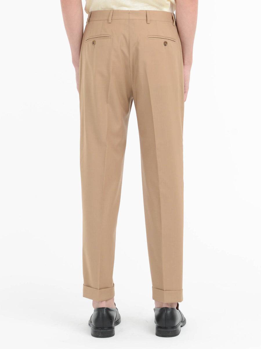 Paoloni Pantalone doppia pinces tela di lana stretch Consegna Veloce