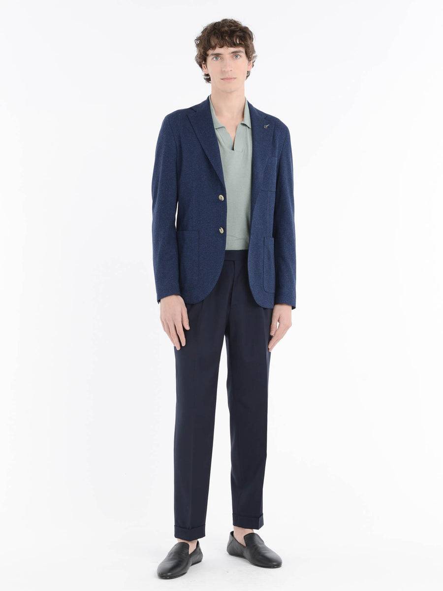 Paoloni Pantalone doppia pinces tela di lana stretch Promozione Limitata