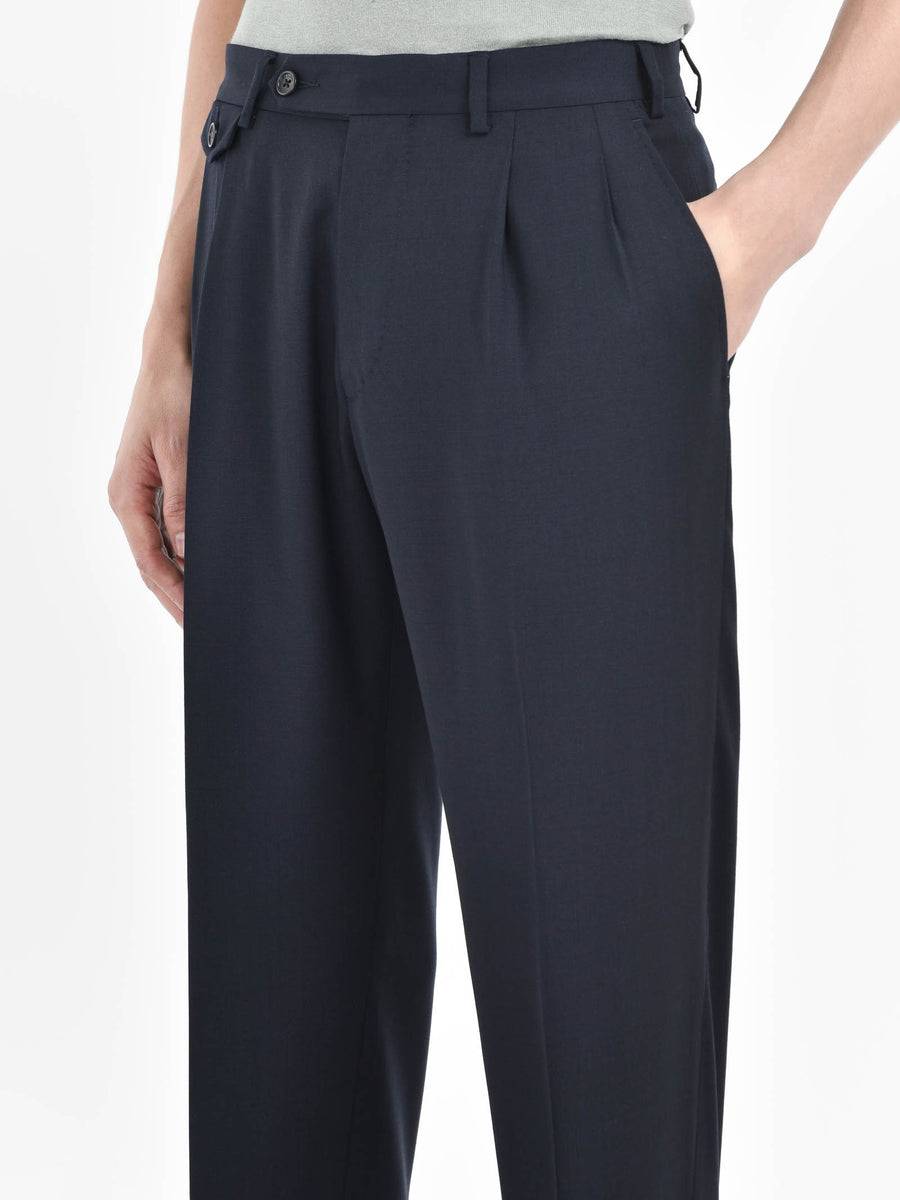 Paoloni Pantalone doppia pinces tela di lana stretch Promozione Limitata