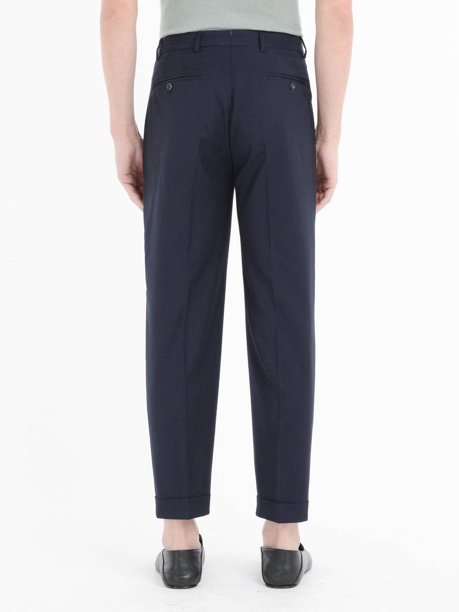 Paoloni Pantalone doppia pinces tela di lana stretch Promozione Limitata