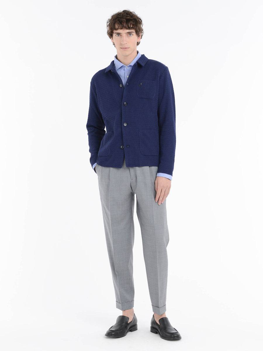 Paoloni Pantalone doppia pinces tela di lana stretch Fino Al -60%