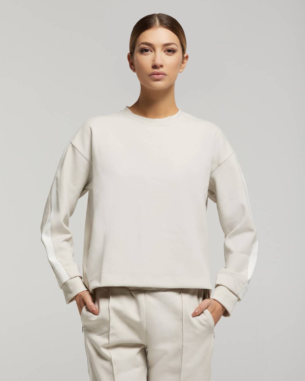﻿Pompea Set Completo Tuta donna Freetime (Beige) Qualità Garantita