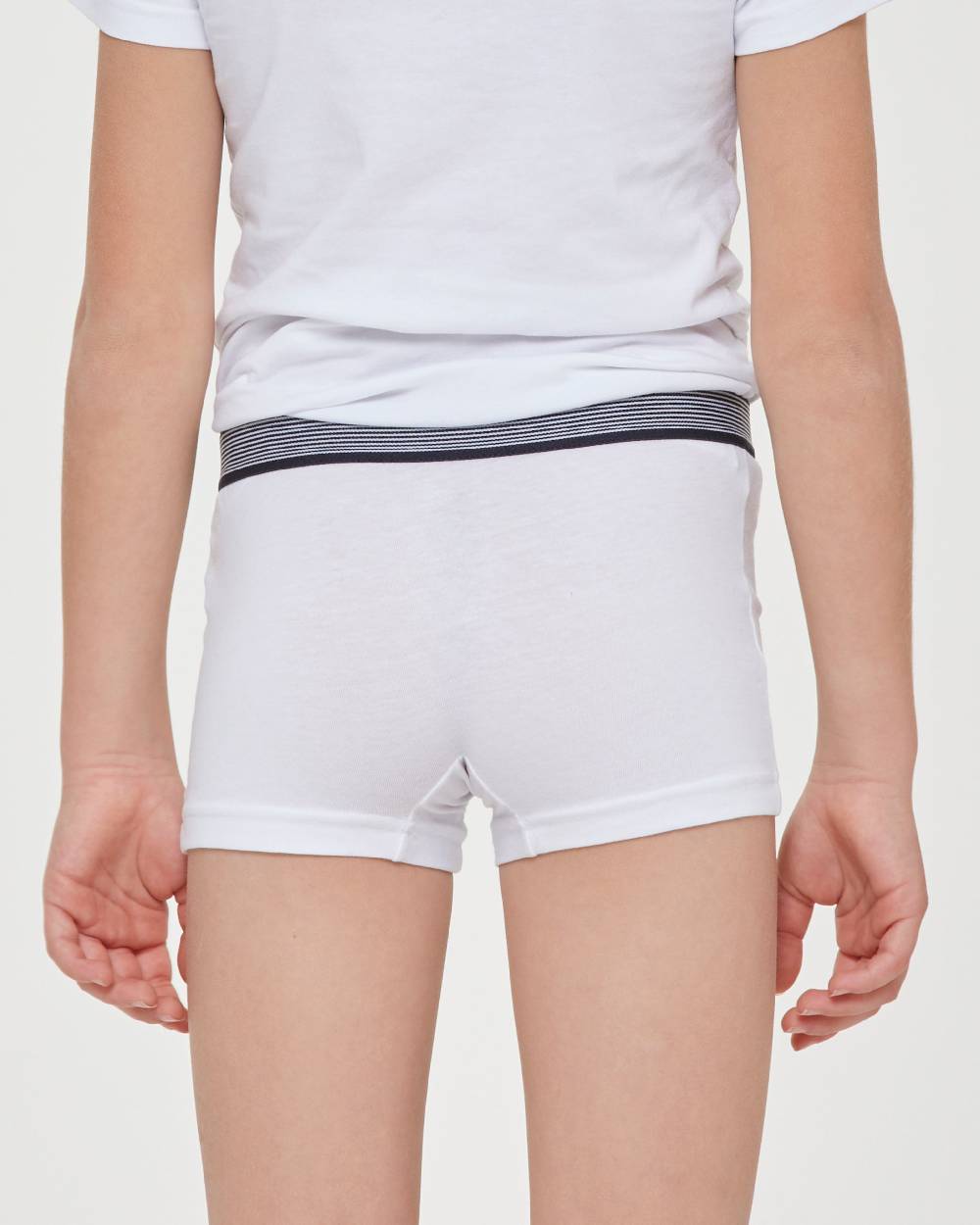 Pompea Boxer bimbo in cotone organico con elastico a righe Convenienza
