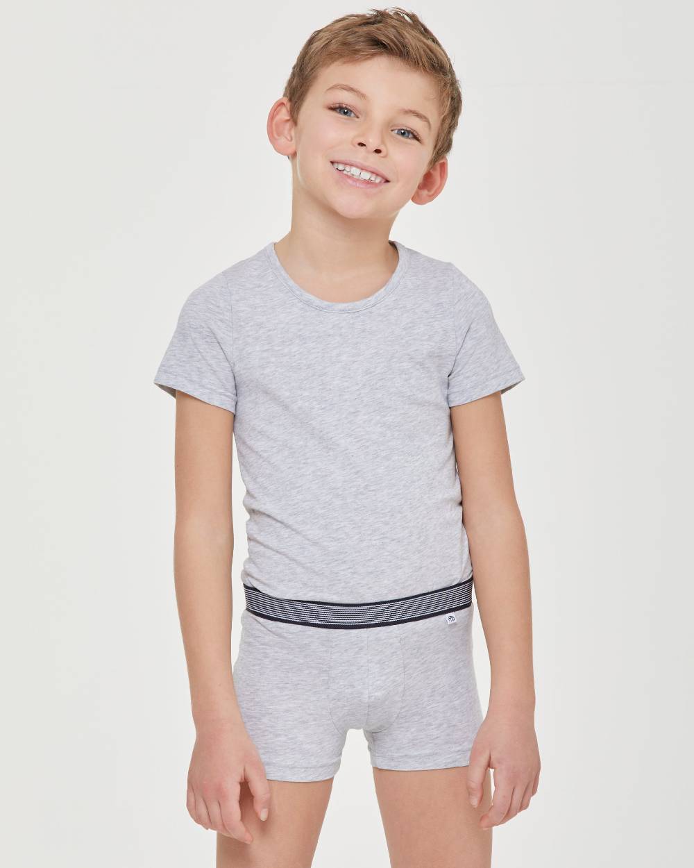 Pompea Boxer bimbo in cotone organico con elastico a righe Novità