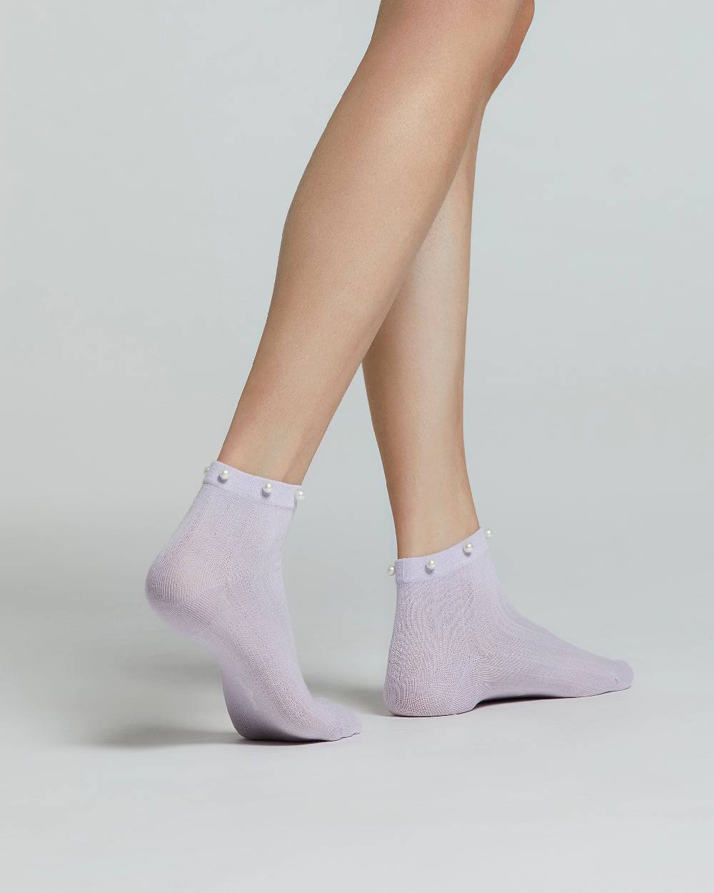 Pompea CALZA COTONE MORGANA CON PERLE In Linea