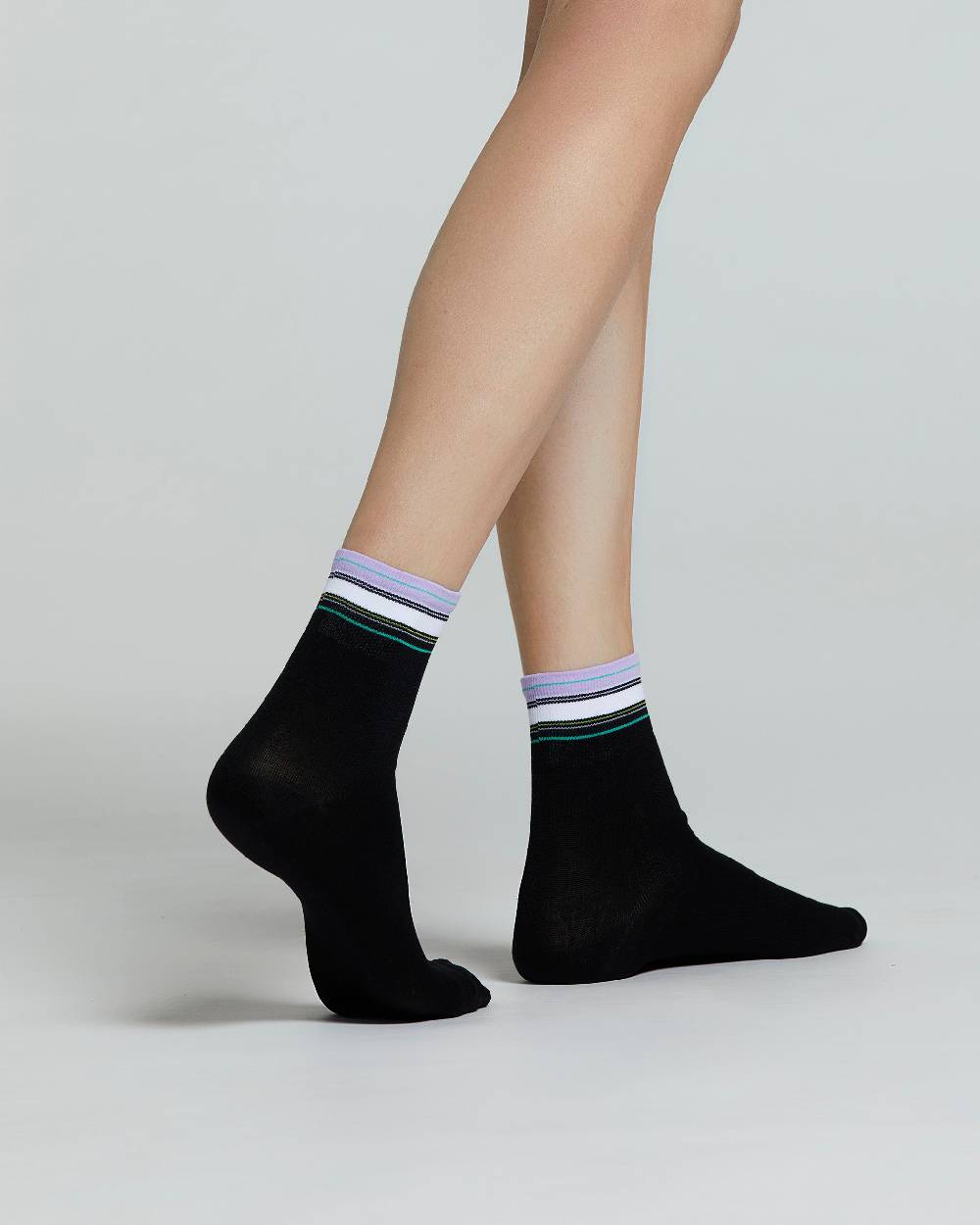 Pompea CALZA COTONE STERLIZIA FANTASIA A RIGHE MULTICOLOR Pezzi Unici