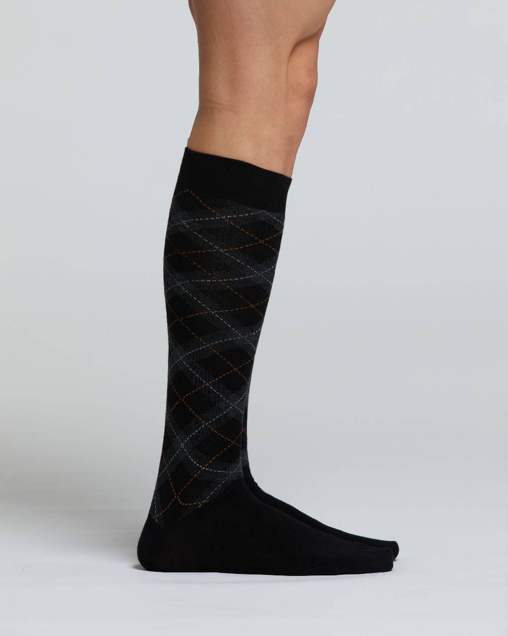 Pompea CALZA LUNGA COTONE ACERO MOTIVO ARGYLE Shopping Online