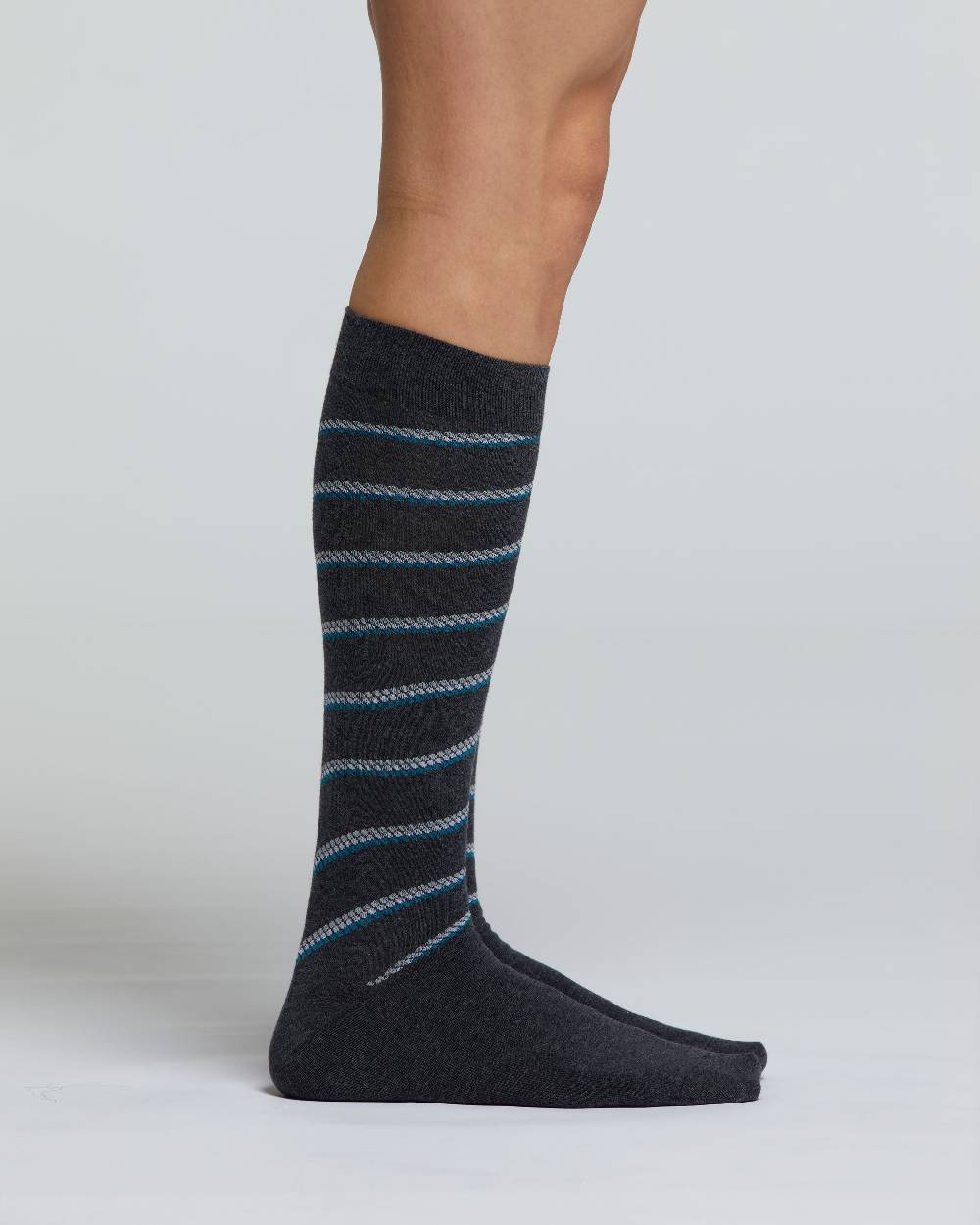 Pompea CALZA LUNGA COTONE CIPRESSO MOTIVO RIGHE DI POIS Economico