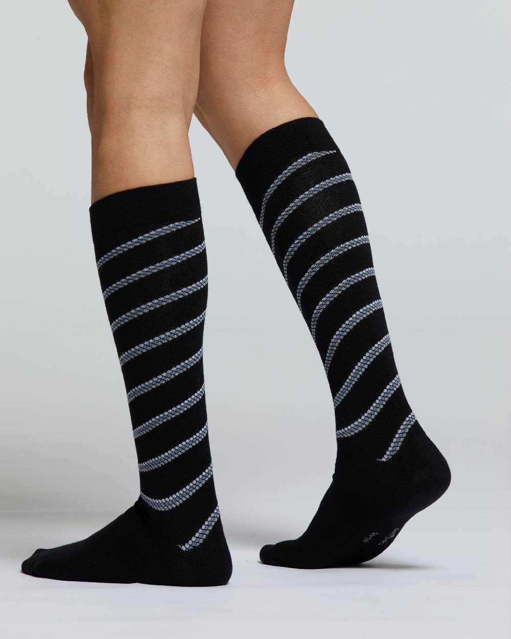 Pompea CALZA LUNGA COTONE CIPRESSO MOTIVO RIGHE DI POIS