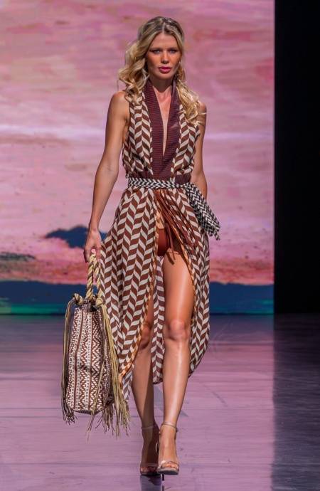 Pin Up Stars VESTITO GILET LUNGO STAMPA BEAUTIFUL TREE Negozi Online