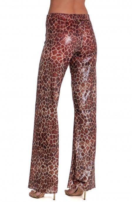 Pin Up Stars PANTALONE STAMPA PAILLETTES GIRAFFA Consegna Veloce