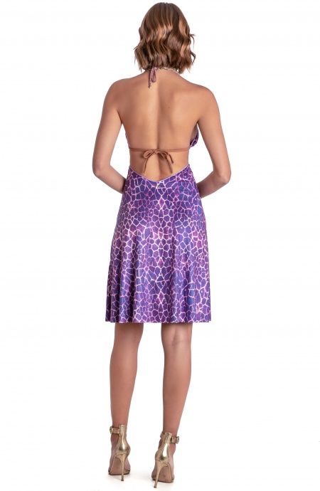 Pin Up Stars ABITO CUT-OUT DAINETTO STAMPA GIRAFFA Fino Al -60%