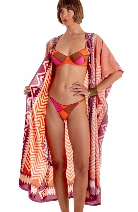 Pin Up Stars KIMONO LUNGO STAMPA BEAUTIFUL TREE Convenienza