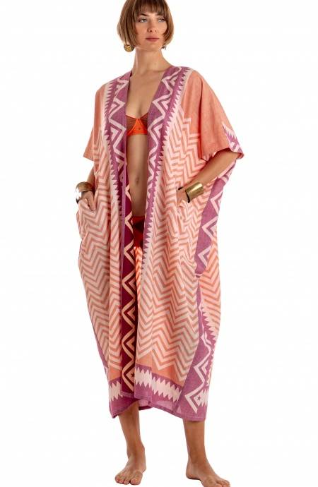 Pin Up Stars KIMONO LUNGO STAMPA BEAUTIFUL TREE Convenienza