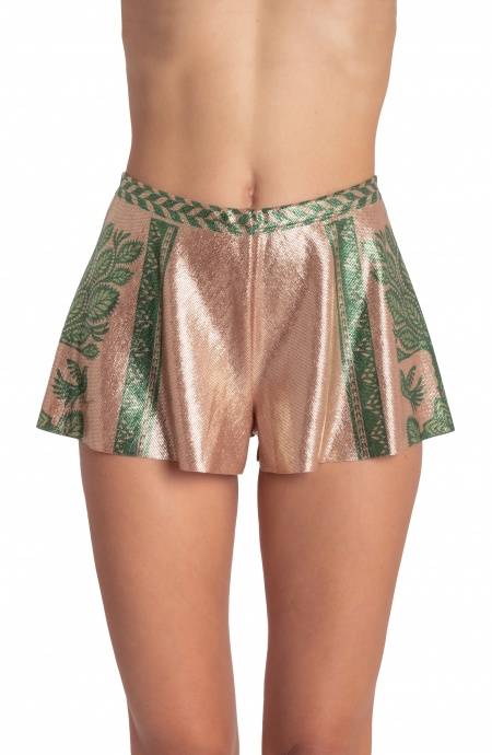Pin Up Stars SHORTS LAMÈ STAMPA BEAUTIFUL TREE Sconto