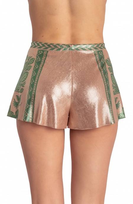 Pin Up Stars SHORTS LAMÈ STAMPA BEAUTIFUL TREE Sconto