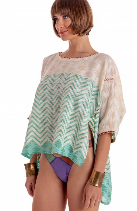 Pin Up Stars BLUSA CON CINTURA STAMPA BEAUTIFUL TREE Outlet
