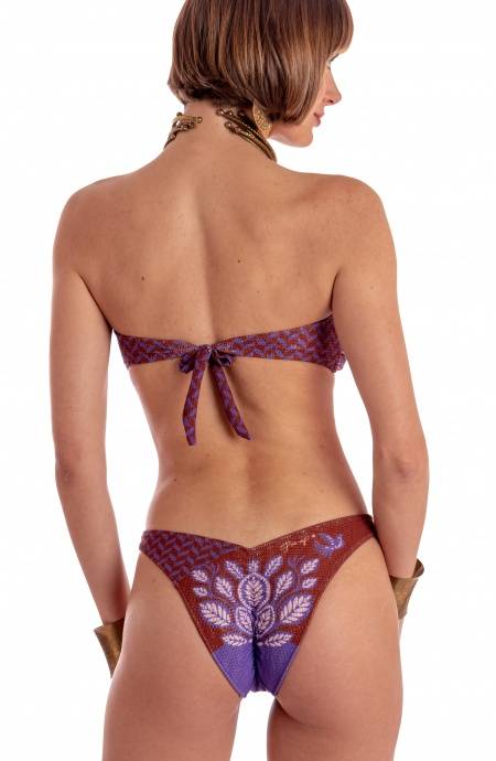 Pin Up Stars BIKINI FASCIA IMBOTTITA CON PERLE STAMPA BEAUTIFUL TREE Fino Al -60%