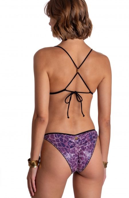 Pin Up Stars BIKINI TRIANGOLO IMBOTTITO PAILLETTES STAMPA GIRAFFA Affare Del Giorno