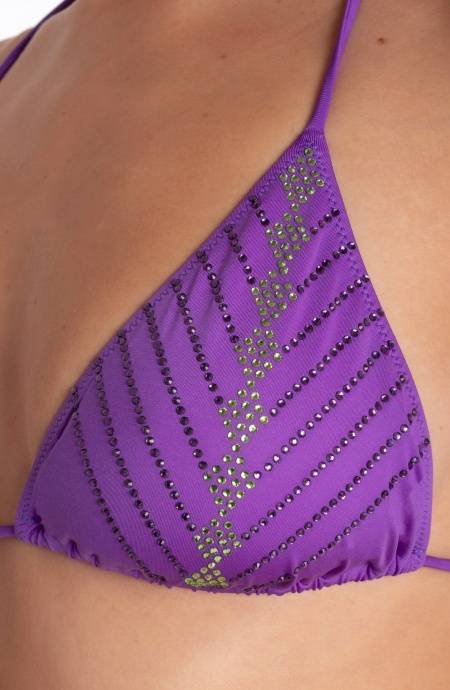 Pin Up Stars BIKINI TRIANGOLO IMBOTTITO CON CRISTALLI Sottocosto