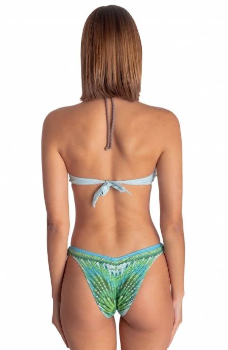 Pin Up Stars BIKINI FASCIA IMBOTTITA CON BORCHIE STAMPA WINGS Sconto