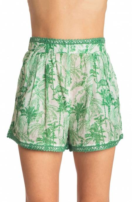 Pin Up Stars SHORTS CON RICAMO PASSAMANERIA STAMPA KENZIA Offerta