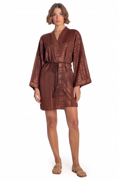 Pin Up Stars KIMONO CORTO LUREX CON CINTURA Nuova