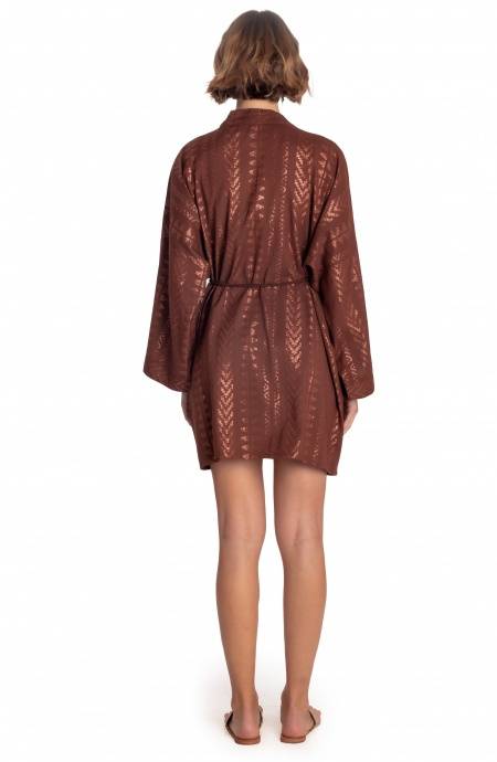 Pin Up Stars KIMONO CORTO LUREX CON CINTURA Nuova