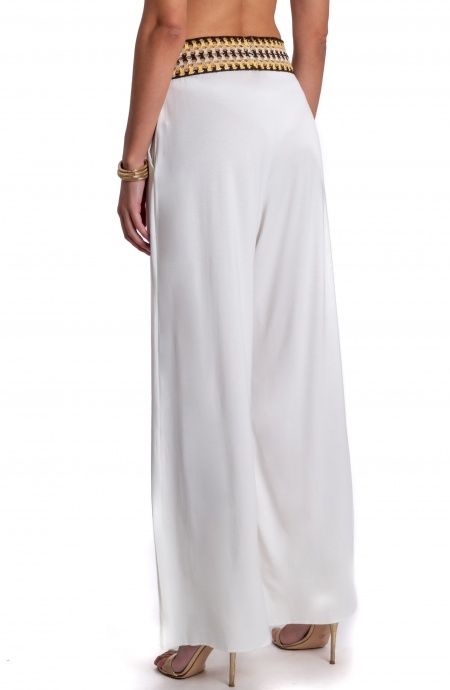 Pin Up Stars PANTALONE PALAZZO CON PASSAMANERIA CROCHET Italia