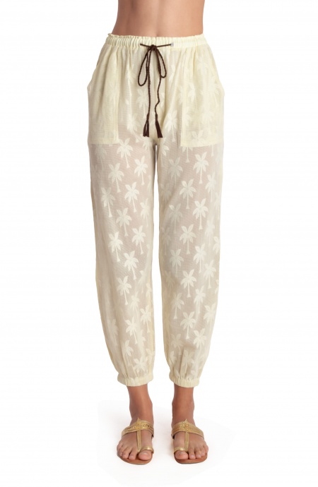 Pin Up Stars PANTALONE RICAMO PALME Qualità