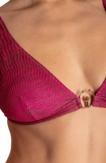 Pin Up Stars BIKINI BRASSIERE LUREX CON ACCESSORIO STAMPA TIGER SUN Fino Al -60%