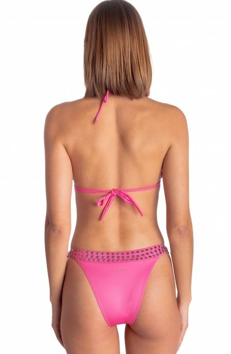 Pin Up Stars BIKINI TRIANGOLO IMBOTTITO CON CRISTALLI SPECCHIETTI Affare Del Giorno