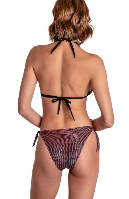 Pin Up Stars BIKINI TRIANGOLO IMBOTTITO LUREX STAMPA TIGER SUN Economico