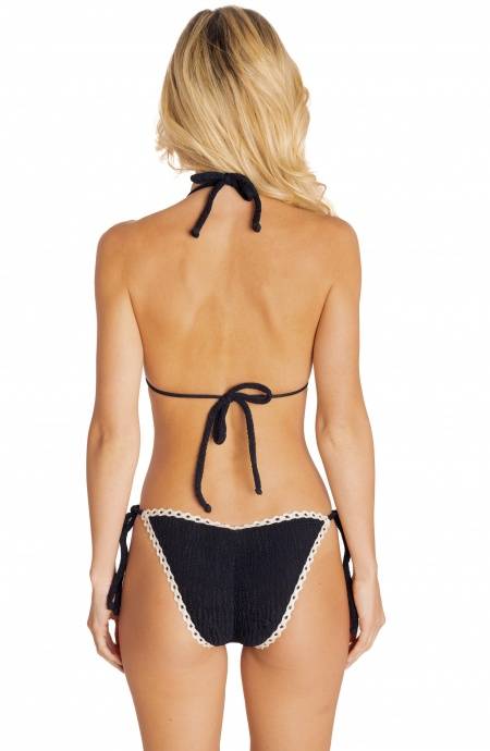Pin Up Stars BIKINI TRIANGOLO IMBOTTITO GOFFRATO CON PASSAMANERIA TINTA UNITA In Vendita
