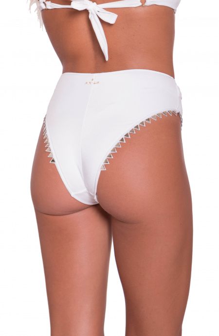 Pin Up Stars Slip Bikini A Vita Alta Tinta Unita Borchie Specchio A Punta Negozi Online