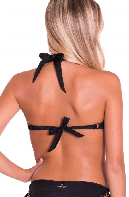 Pin Up Stars Top Bikini Balconcino Ferretto Borchie Specchio A Punta Consegna Veloce